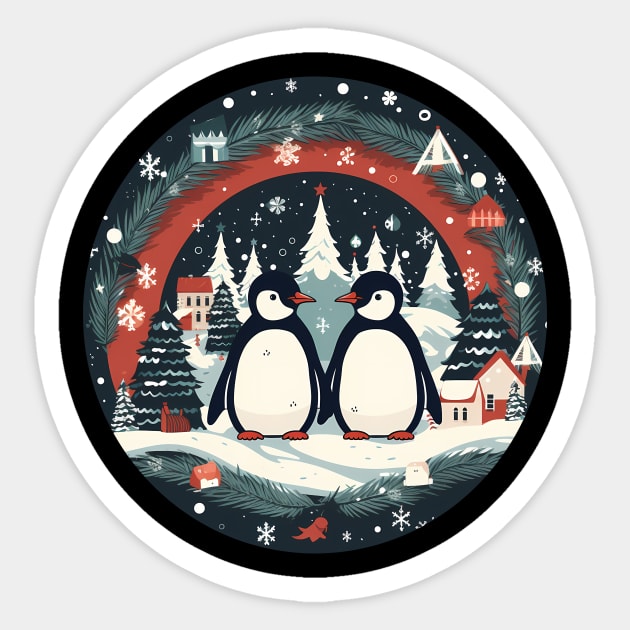 Penguin in Ornament, Love Penguins Sticker by logiamerch